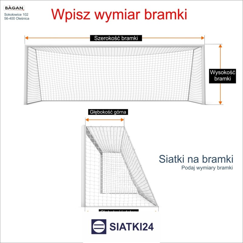 Siatki na bramki - siatka na wymiar - podaj wymiary bramki Siatki na bramki - siatka na wymiar - podaj wymiary bramki - sklep Siatki24.eu - zdjęcie 1