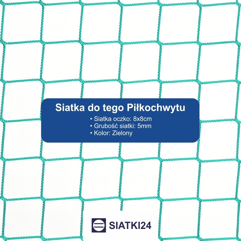 Piłkochwyt 6m - Słupy z siatką 8x8cm o grubości 5mm, wysokość 6 metrów Piłkochwyt 6m - Słupy z siatką 8x8cm o grubości 5mm, wysokość 6 metrów