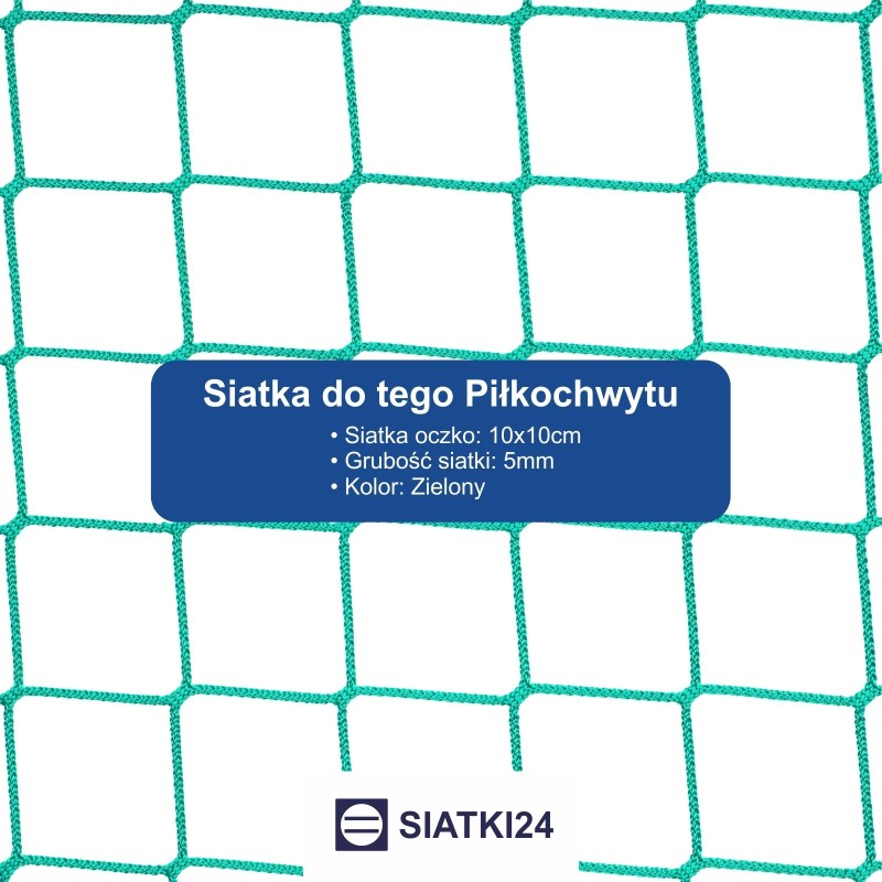Piłkochwyt 5m - Słupy i siatka na piłkochwyt o grubości 5mm i oczku 10x10cm Piłkochwyt 5m - Słupy i siatka na piłkochwyt o grubości 5mm i oczku 10x10cm