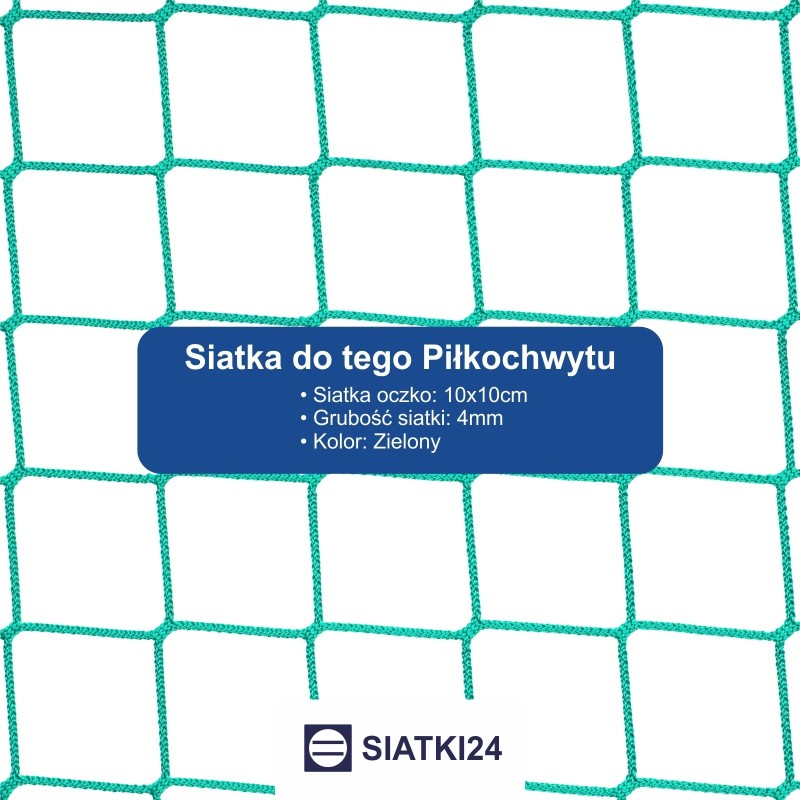 Piłkochwyt 5m - Słupy i siatka o grubości 4mm i oczkach 10x10cm idealna jako piłkochwyt.e Piłkochwyt 5m - Słupy i siatka o grubości 4mm i oczkach 10x10cm idealna jako piłkochwyt.e