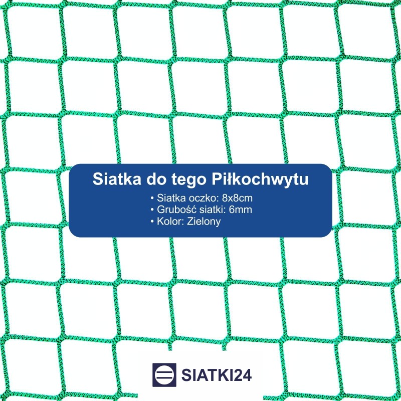 Piłkochwyt 5m - Słupy i siatka o oczku 8x8cm i grubości 6mm idealna jako piłkochwyt