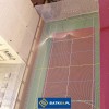 Ogrodzenie boiska 5m wys. z słupami i siatką 4,5x4,5cm o grubości 3mm Ogrodzenie boiska 5m wys. z słupami i siatką 4,5x4,5cm o grubości 3mm