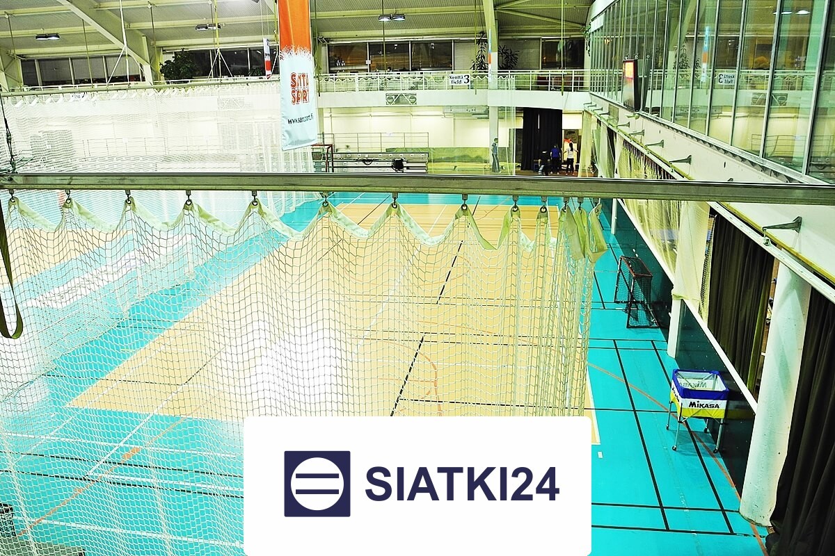  Siatki24.eu - Siatki pod sufity do hali sportowej - wytrzymała siatka ochronna na wymiar, wykonana z tworzywa. 