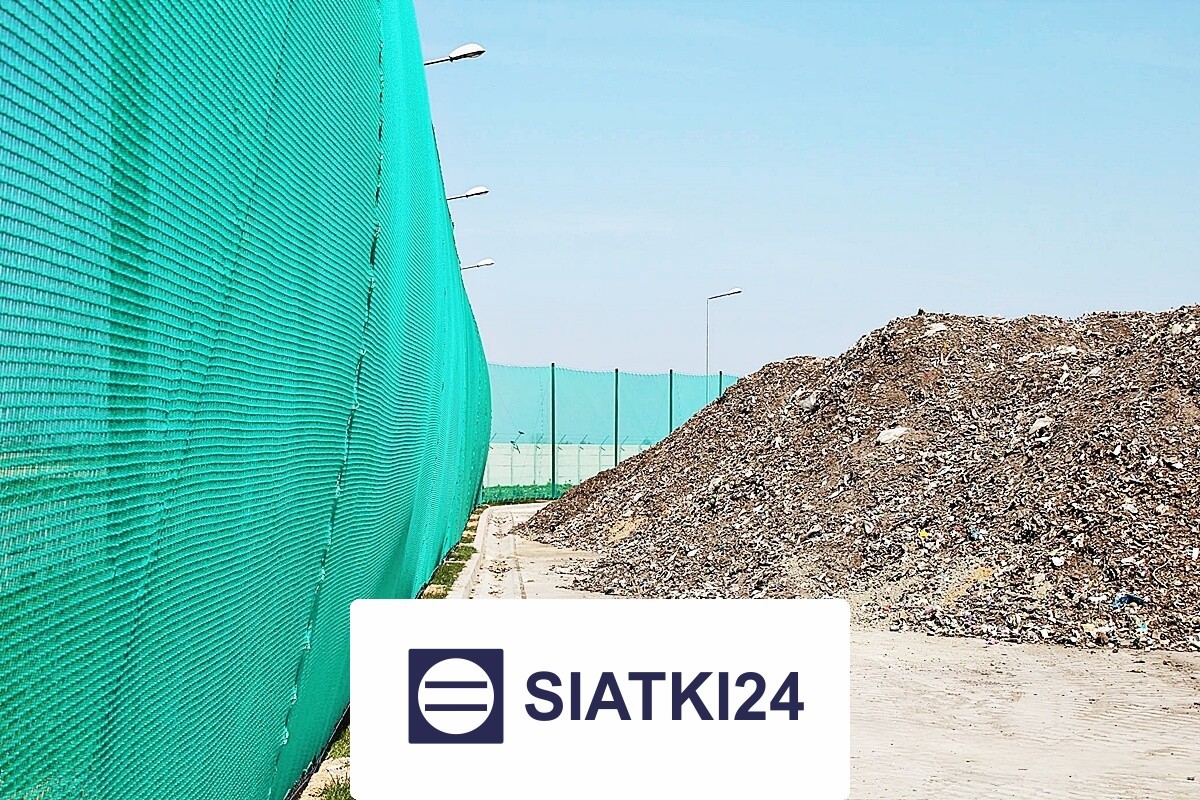   Siatki24.eu - Siatka na wysypisko śmieci do zabezpieczenia odpadów tekstylnych i makulatury 
