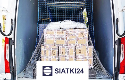 Siatka zabezpieczająca na regały do busa, mocne wykonanie z oczkami 6x6 cm Siatki24.eu - Siatka zabezpieczająca na regały do busa, mocne wykonanie z oczkami 6x6 cm